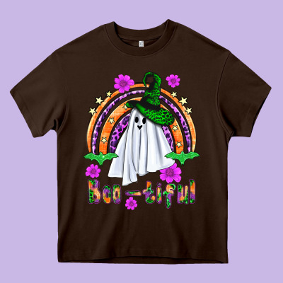 Boo-tiful Ghost Heavy Core Tee Designed By Nancycooperartshop