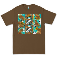 Cacao cowhide mama with rustic teal wood Premium Tee - TumblerDesignByShophia