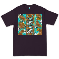 Plum cowhide mama with rustic teal wood Premium Tee - TumblerDesignByShophia