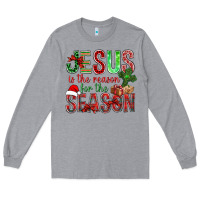 Heather Grey jesus is the reason for the season christmas bbs Long Sleeve Tee - BundleAndBundleShop