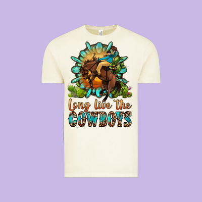 Long Live The Cowboys Vintage Tee Designed By Oliviacreatesart