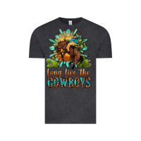 Vintage Black long live the cowboys Vintage Tee - OliviaCreatesArt