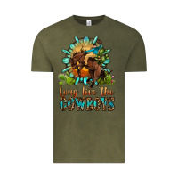 Vintage Olive long live the cowboys Vintage Tee - OliviaCreatesArt