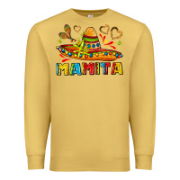 Antique Gold mamita and sombrero with lime flowers Premium Sweatshirt - AdoDesignShop