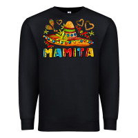 Black mamita and sombrero with lime flowers Premium Sweatshirt - AdoDesignShop