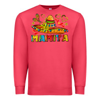 Cardinal mamita and sombrero with lime flowers Premium Sweatshirt - AdoDesignShop