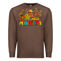 Chestnut mamita and sombrero with lime flowers Premium Sweatshirt - AdoDesignShop