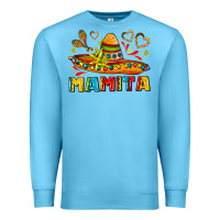 Ocean Blue mamita and sombrero with lime flowers Premium Sweatshirt - AdoDesignShop
