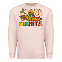 Pale Pink mamita and sombrero with lime flowers Premium Sweatshirt - AdoDesignShop