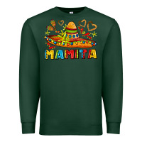 Sports Green mamita and sombrero with lime flowers Premium Sweatshirt - AdoDesignShop