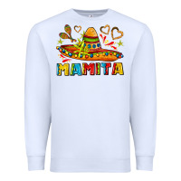 White mamita and sombrero with lime flowers Premium Sweatshirt - AdoDesignShop