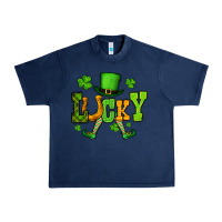 Navy St. Patrick's lucky leprechaun Urban Heavy Tee - OliviaCreatesArt