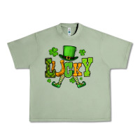 Oil Green St. Patrick's lucky leprechaun Urban Heavy Tee - OliviaCreatesArt