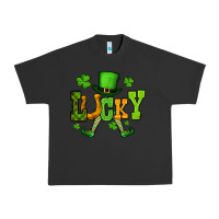 Pigment Black St. Patrick's lucky leprechaun Urban Heavy Tee - OliviaCreatesArt