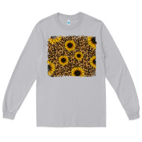 Moon Dust leopard sunflowers background Long Sleeve Tee - RanaPortraitStore