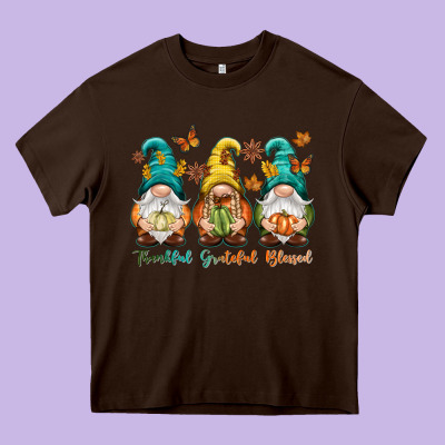 Thankful Grateful Blessed Heavy Core Tee Designed By Nancycooperartshop