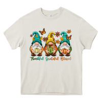 Cream Thankful grateful blessed Heavy Core Tee - NancyCooperArtShop