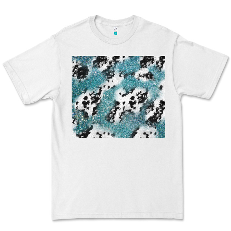 Teal Glitter And Cowhide Premium Tee by TumblerDesignByShophia | Teevron