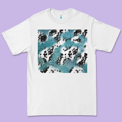 Teal Glitter And Cowhide Premium Tee Designed By Tumblerdesignbyshophia
