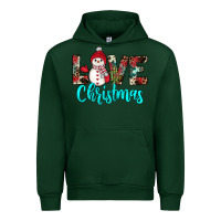 Forest Green love christmas snowman Urban Hoodie - JahusDesignShop