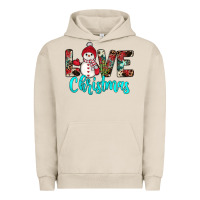 Pigment French Oak love christmas snowman Urban Hoodie - JahusDesignShop