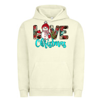 Pigment Pistachio love christmas snowman Urban Hoodie - JahusDesignShop