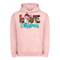 Pigment Salmon love christmas snowman Urban Hoodie - JahusDesignShop
