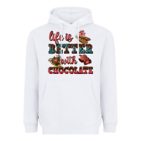 White life is better with chocolate Heavyweight Hoodie - AdoDesignShop