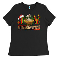 Black joy to the world Ladies Tee - CowGirlArtShop