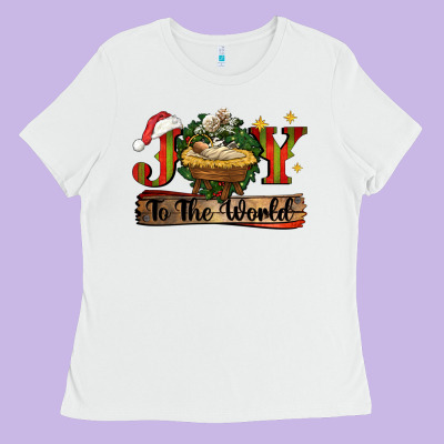 Joy To The World Ladies Tee Designed By Cowgirlartshop