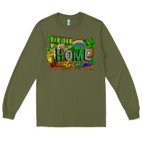 Army Green Home sweet home st. patricks day Long Sleeve Tee - FaDigitalArtStudio