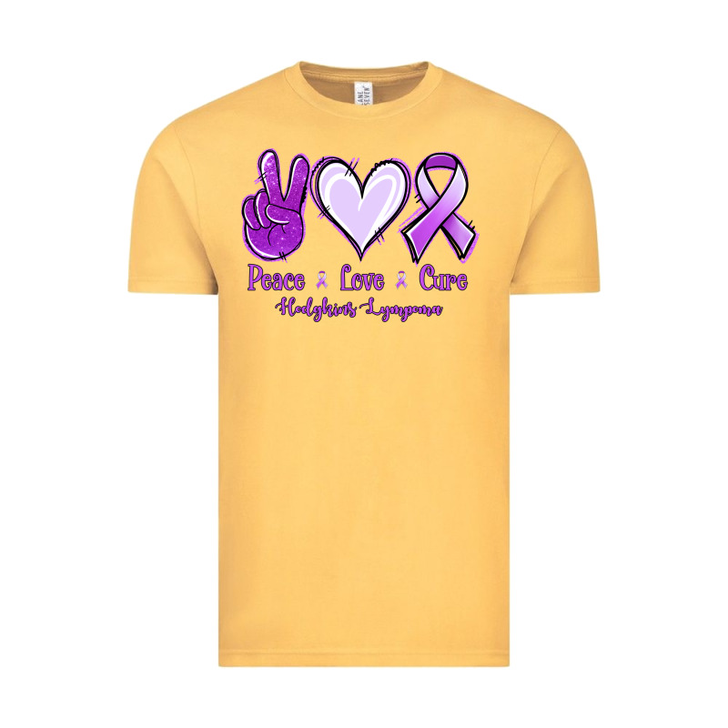 Peace Love Cure Odgkins Lympoma Vintage Tee by Jasminsmagicworld | Teevron