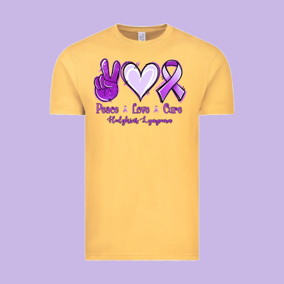 Peace Love Cure Odgkins Lympoma Vintage Tee Designed By Jasminsmagicworld
