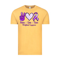Vintage Mustard Peace Love Cure Odgkins Lympoma Vintage Tee - Jasminsmagicworld