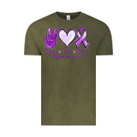 Vintage Olive Peace Love Cure Odgkins Lympoma Vintage Tee - Jasminsmagicworld