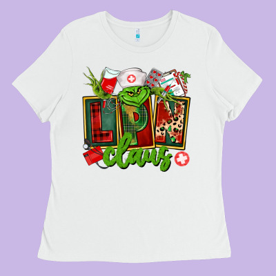 Lpn Licensed Practical Claus Ladies Tee Designed By Cowgirlartshop