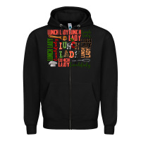 Black lunch lady Zipper Hoodie - AdoDesignShop