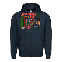 Navy lunch lady Zipper Hoodie - AdoDesignShop