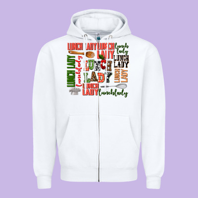 Lunch Lady Zipper Hoodie Designed By Adodesignshop