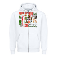 White lunch lady Zipper Hoodie - AdoDesignShop