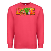 Cardinal love with hamburger Premium Sweatshirt - AdoDesignShop