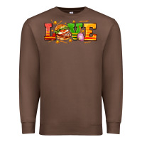 Chestnut love with hamburger Premium Sweatshirt - AdoDesignShop