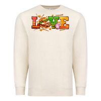 Sandshell love with hamburger Premium Sweatshirt - AdoDesignShop