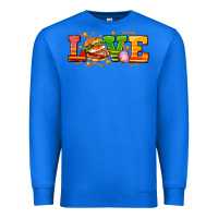 True Royal love with hamburger Premium Sweatshirt - AdoDesignShop