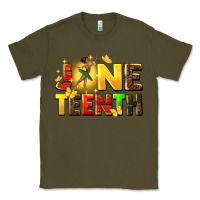 Army Green juneteen black girl Classic Tee - CowGirlArtShop