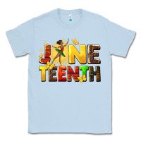 Dusty Blue juneteen black girl Classic Tee - CowGirlArtShop