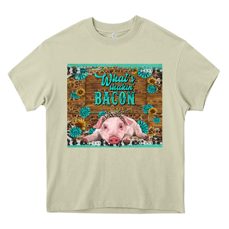 Whats Shakin Bacon Baby Pig Heavy Core Tee by RanaPortraitStore | Teevron