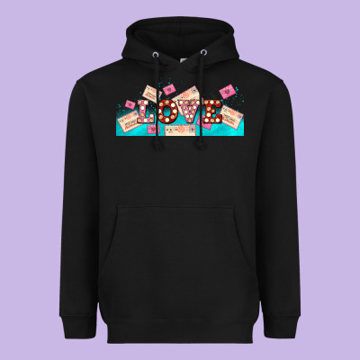 Love And Love Letters Heavyweight Hoodie Designed By Adodesignshop