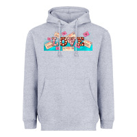 Heather Grey love and love letters Heavyweight Hoodie - AdoDesignShop