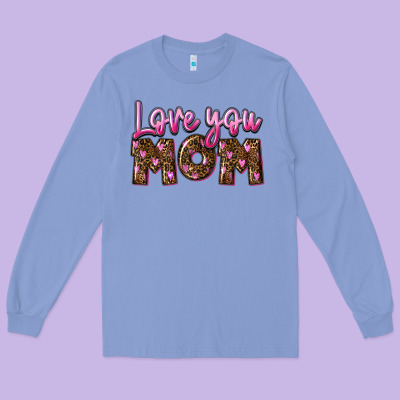 Love You Mom Long Sleeve Tee Designed By Fadigitalartstudio